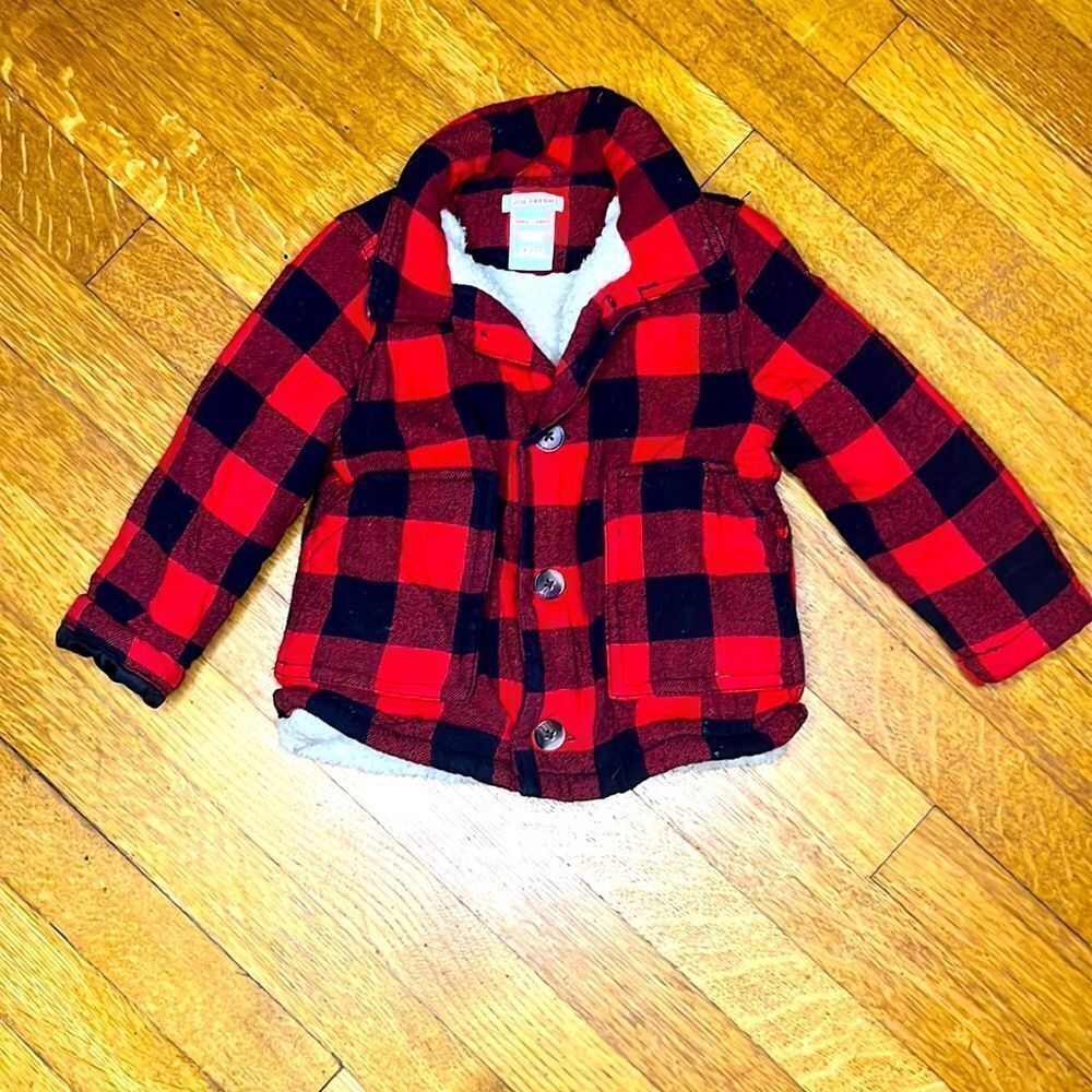 2/$22 Baby Sherpa lined flannel Jacket